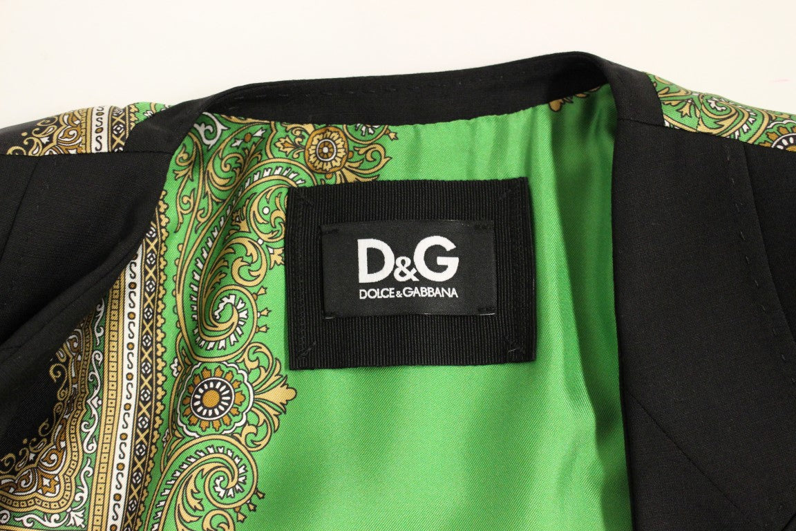 Dolce & Gabbana Siyah İpek Eşarp Blazer Ceket